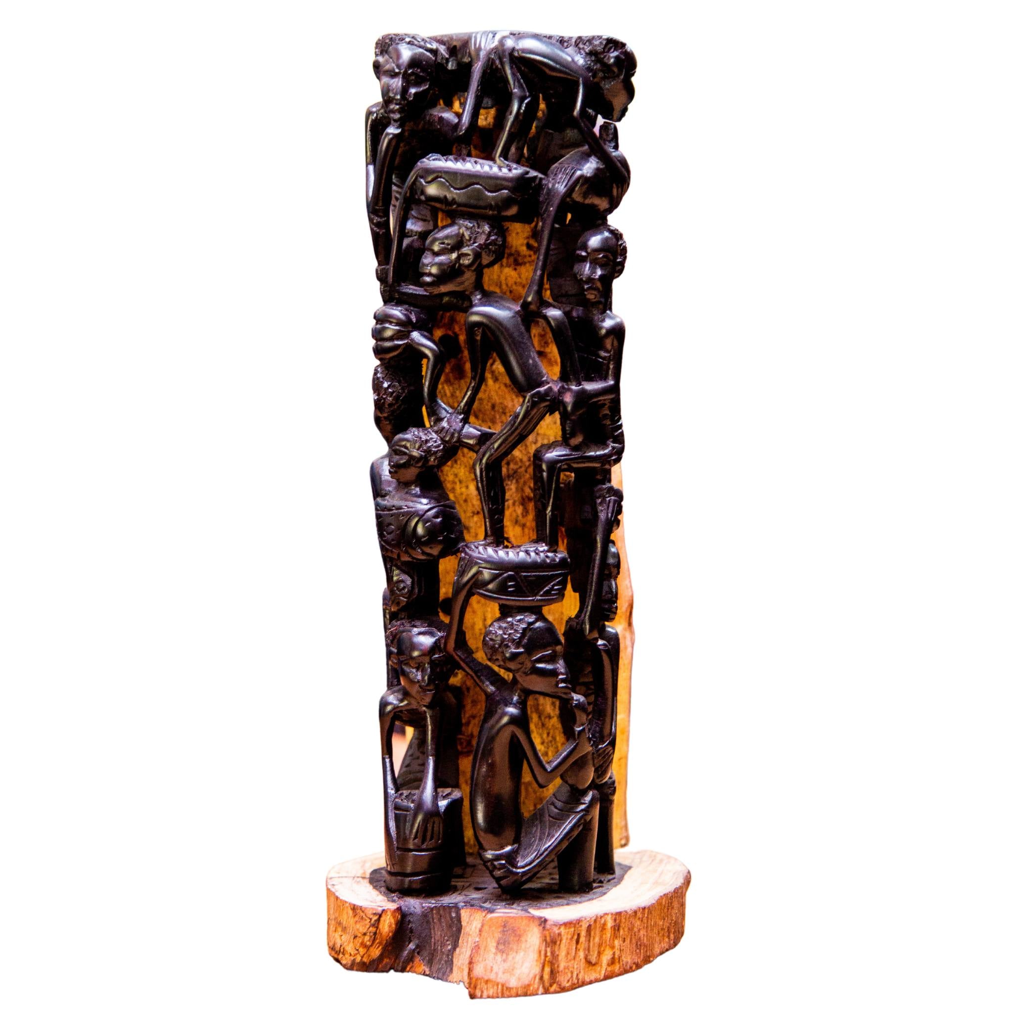 Tree history and african community wood carving
